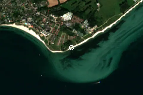 Satellite image of Pelzerhaken Strand and its surroundings