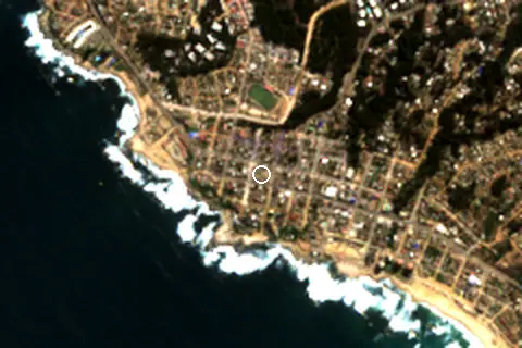Satellite image of El Tabo and its surroundings