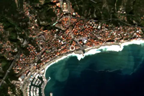 Satellite image of Varazze and its surroundings