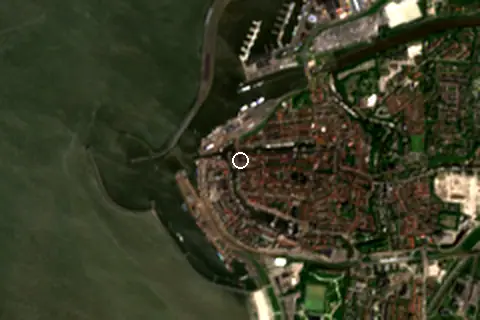 Satellite image of Harlingen Strand and its surroundings