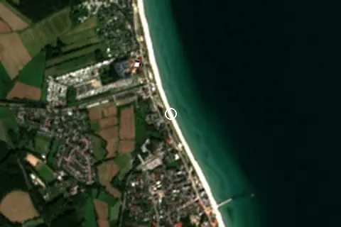 Satellite image of Scharbeutz Strand and its surroundings