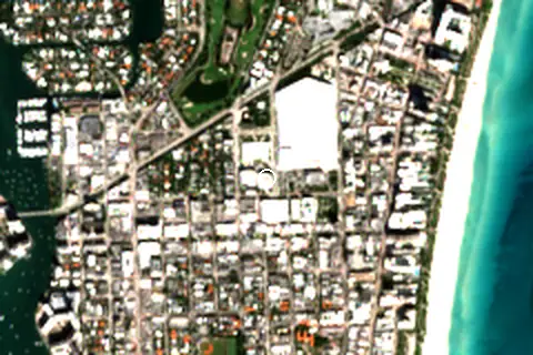 Satellite image of Miami Beach and its surroundings