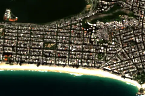 Satellite image of Ipanema and its surroundings