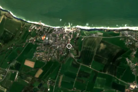 Satellite image of Normandy Beach and its surroundings