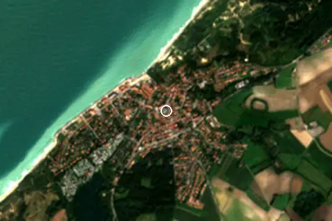 Satellite image of Wissant and its surroundings