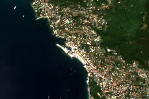 Satellite image of Camogli and its surroundings