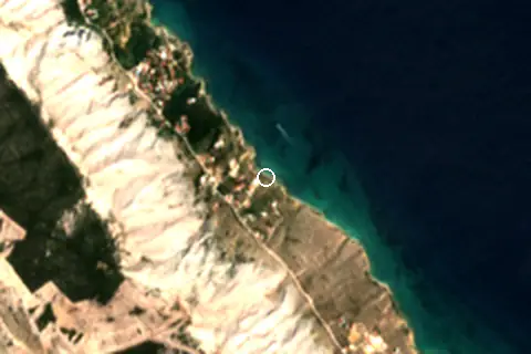 Satellite image of Plaža Bošana and its surroundings