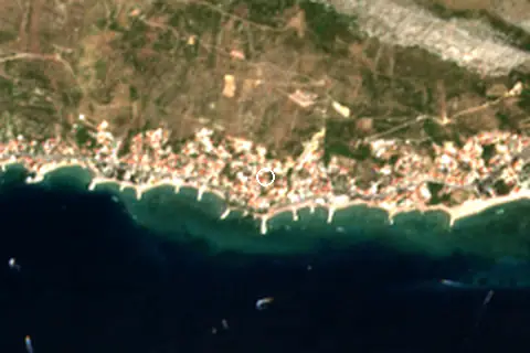Satellite image of Plaža Duće and its surroundings