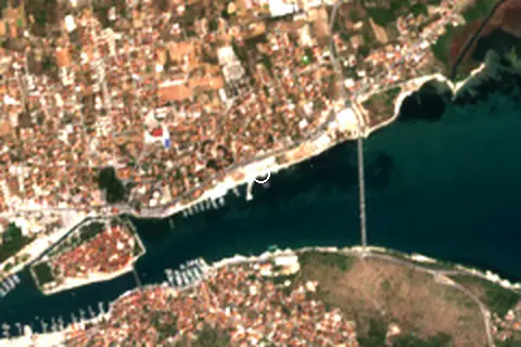 Satellite image of Gradska plaža Trogir and its surroundings