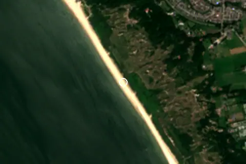 Satellite image of Rockanje Strand and its surroundings