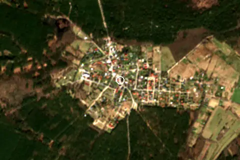 Satellite image of Białogóra and its surroundings