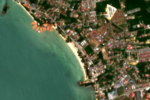 Satellite image of Pantai Saujana and its surroundings