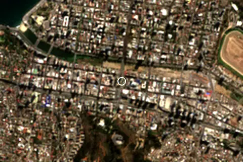 Satellite image of Viña del Mar and its surroundings