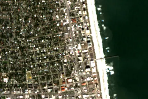 Satellite image of Jacksonville Beach and its surroundings