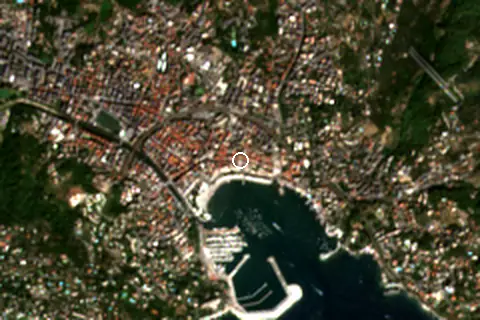 Satellite image of Rapallo and its surroundings