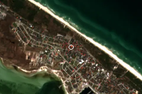 Satellite image of Jastarnia and its surroundings