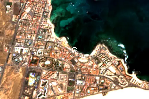 Satellite image of Popcorn Strand and its surroundings