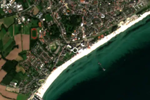 Satellite image of Grömitz Strand and its surroundings