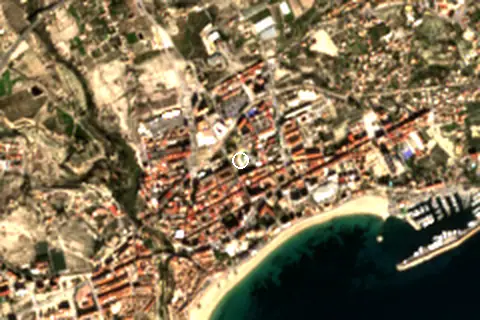 Satellite image of Villajoyosa and its surroundings