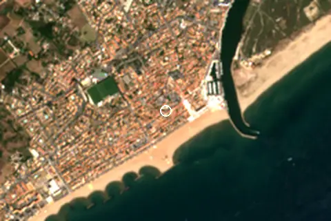 Satellite image of Valras-Plage and its surroundings