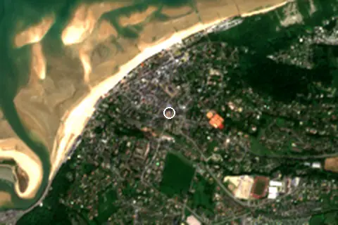 Satellite image of Houlgate and its surroundings