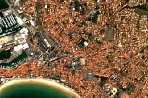 Satellite image of Les Sables-d'Olonne and its surroundings