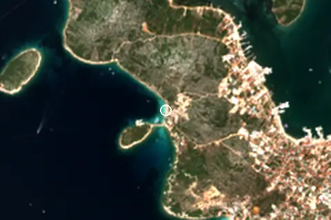 Satellite image of Plaža Podvrške and its surroundings