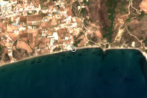 Satellite image of Kalamaki Beach and its surroundings