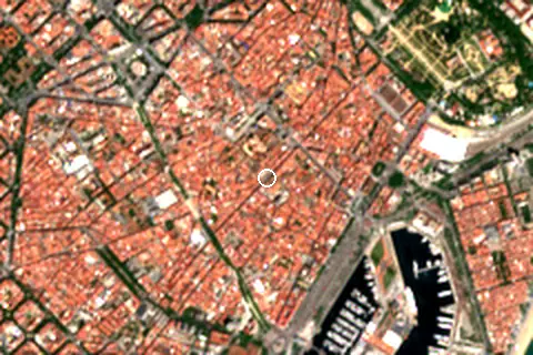 Satellite image of Barcelona and its surroundings