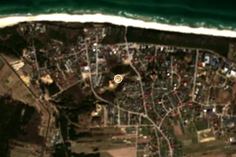 Satellite image of Jastrzębia Góra and its surroundings