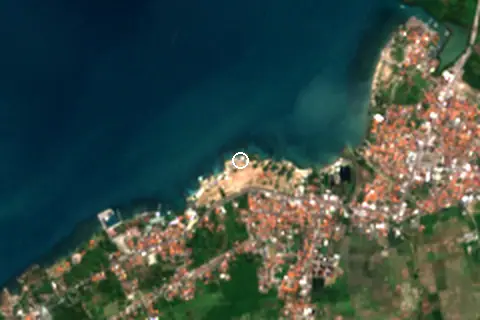 Satellite image of Pantai Anyer and its surroundings