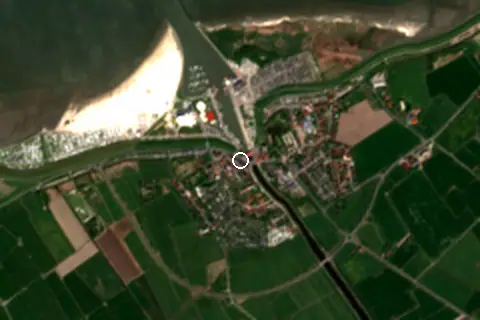 Satellite image of Bensersiel Strand and its surroundings