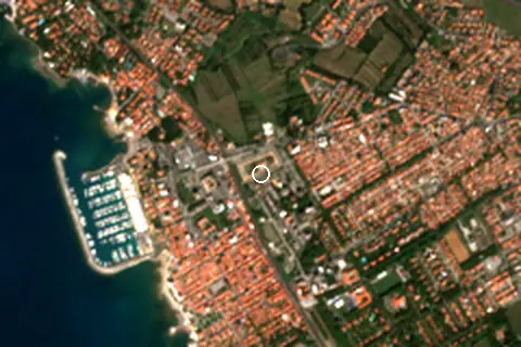 Satellite image of Rosignano Solvay and its surroundings