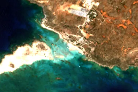 Satellite image of Elafonisi Beach and its surroundings