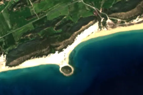Satellite image of Golden Beach and its surroundings