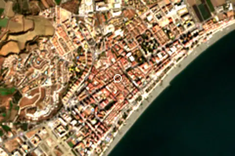 Satellite image of Torre del Mar and its surroundings
