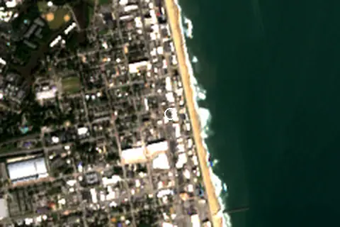 Satellite image of Virginia Beach and its surroundings