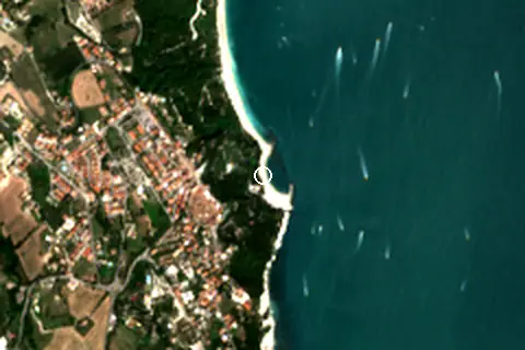 Satellite image of Spiaggia Urbani and its surroundings