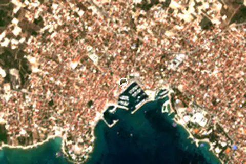 Satellite image of Vodice and its surroundings