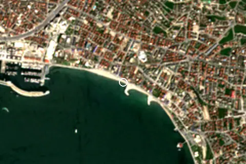 Satellite image of Büyükçekmece Plajı and its surroundings