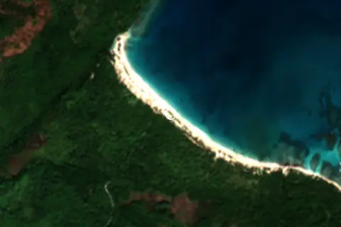 Satellite image of Playa Rincón and its surroundings