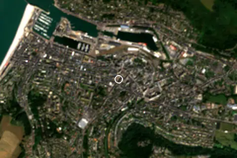 Satellite image of Fécamp and its surroundings