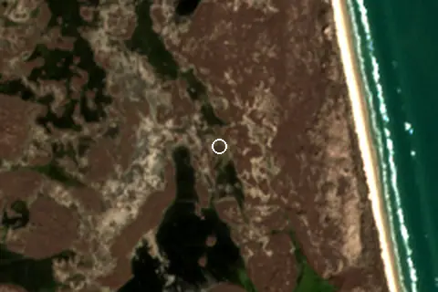Satellite image of Padre Island and its surroundings