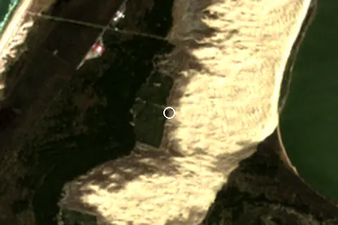 Satellite image of Curonian Spit and its surroundings
