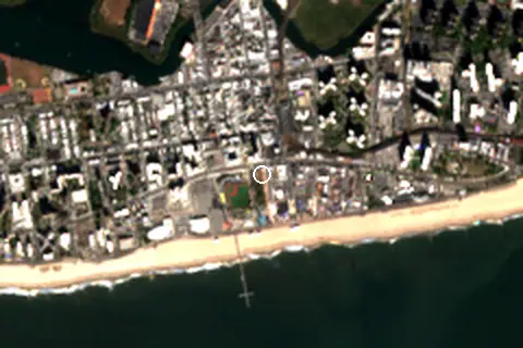 Satellite image of Coney Island and its surroundings