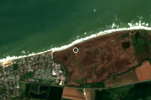 Satellite image of Gold Beach and its surroundings